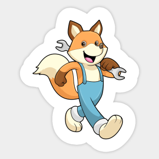 Fox as Mechanic with Wrench Sticker